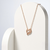 925 Sterling Silver Rose Gold Plated Heart Love Pendant Necklace with Cubic Zirconia