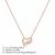 925 Sterling Silver Rose Gold Plated Heart Love Pendant Necklace with Cubic Zirconia