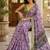 Lavender easy drape linen saree