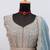 Blue chinon semi stitched suit with embroidery & codding work