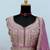 Lavender chinon semi stitched suit with embroidery & codding work