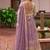 Lavender chinon semi stitched suit with embroidery & codding work