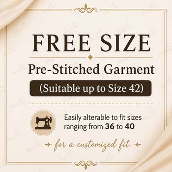 Lavender net free size stitched suit with embroidery & hand work 3