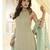 Sea georgette free size stitched suit with embroidery & zarkan work