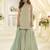 Sea georgette free size stitched suit with embroidery & zarkan work