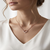 925 Sterling Silver Rose Gold Plated Double Heart Necklace with Cubic Zirconia