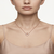 925 Sterling Silver Rose Gold Plated Double Heart Necklace with Cubic Zirconia