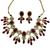 The ruby floral kundan necklace set