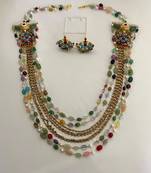 The multi-gem kundan necklace & earring sets