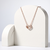 925 Sterling Silver Rose Gold Plated Open Heart Necklace with Cubic Zirconia