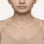 925 Sterling Silver Rose Gold Plated Open Heart Necklace with Cubic Zirconia