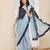 Solid silk blend ready to wear saree