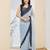 Solid silk blend ready to wear saree