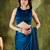 Solid silk blend ready to wear saree