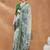 Green floral digital printed ready to wear saree