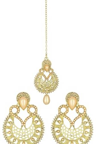 Base metal traditional gold tone jewelry set for women