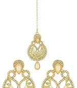 Base metal traditional gold tone jewelry set for women