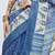 Blue warli desing silk blend ready to wear saree