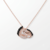 925 Sterling Silver Rose Gold Plated Swan Heart Necklace with Black & White Cubic Zirconia