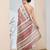 Pink geometric design silk blend ready to wear saree