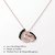 925 Sterling Silver Rose Gold Plated Swan Heart Necklace with Black & White Cubic Zirconia