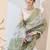Olive checked design silk blend ready to wear saree