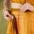 yellow floral zari printed chiffon ready to wear saree