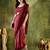 floral zari printed  chiffon ready to wear saree