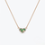 925 Sterling Silver Rose Gold Plated Lucky Clover Heart Necklace with Green Enamel & Cubic Zirconia