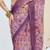 floral zari printed  chiffon ready to wear saree