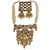 The grand floral multi-color kundan necklace & earring sets