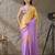 floral zari printed  chiffon ready to wear saree