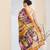 Ethnic design silk blend ready to wear saree