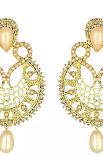 Base metal traditional gold tone jewelry set for women