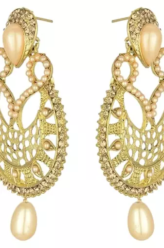 Base metal traditional gold tone jewelry set for women