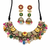 The royal peacock fusion necklace & earring set
