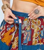 Ethnic design silk blend ready to wear saree