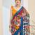 Ethnic design silk blend ready to wear saree
