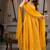 Chanderi jequard butti with mirror work with full sleeves anarkali set