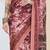 Ethnic design silk blend ready to wear saree