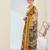 Ethnic design silk blend ready to wear saree