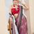 Warli print silk blend ready to wear saree