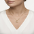 925 Sterling Silver Gold Plated Crescent Moon & Star Necklace with Cubic Zirconia
