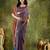Solid silk blend ready to wear saree