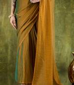 Solid silk blend ready to wear saree