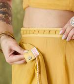Solid silk blend ready to wear saree
