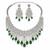 The emerald diamond necklace & earring set