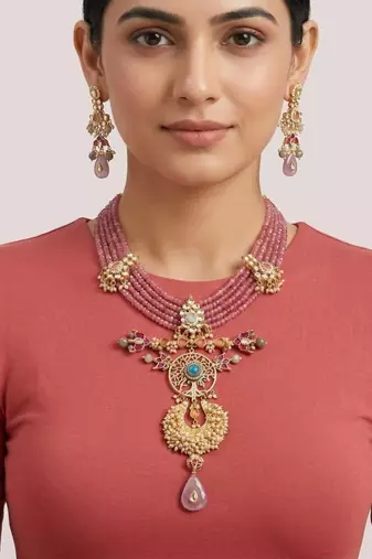 The amethyst tree of life necklace & earring set