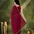 Solid silk blend ready to wear saree
