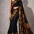 Geometeri print satin ready to wear saree